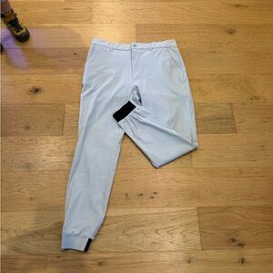 Men's Light Blue Joggers with Black Cuffs